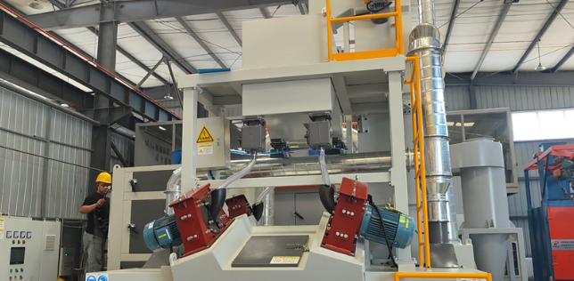 可克达拉板材除锈强化，通过式抛丸机应用案例