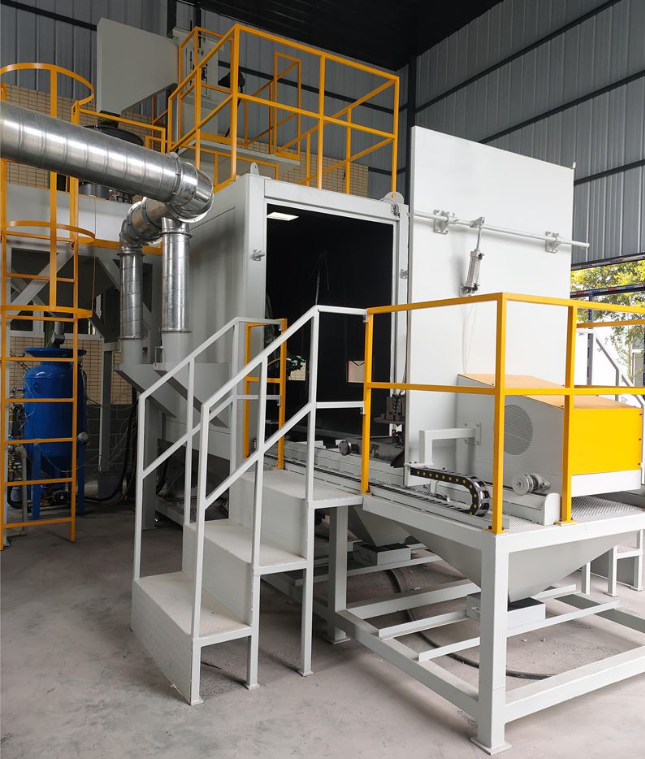 可克达拉全自动喷砂机 实现无人化高效生产