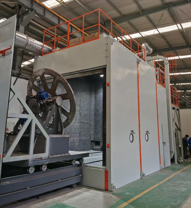 可克达拉封闭式喷砂房，环保与处理效果双保障