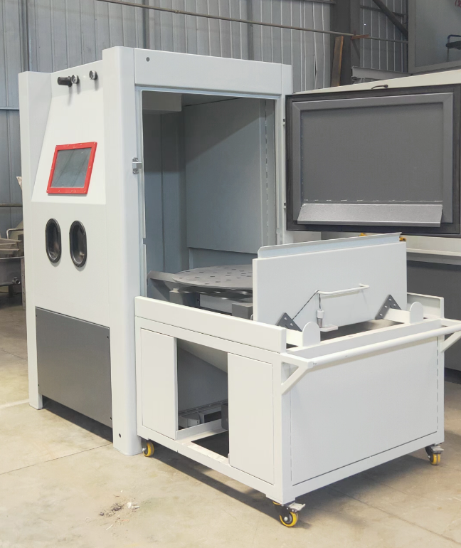 可克达拉箱式喷砂机 适合小工件批量处理